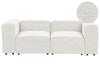 2 Seater Modular Corduroy Sofa White