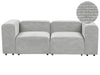 2 Seater Modular Corduroy Sofa Grey