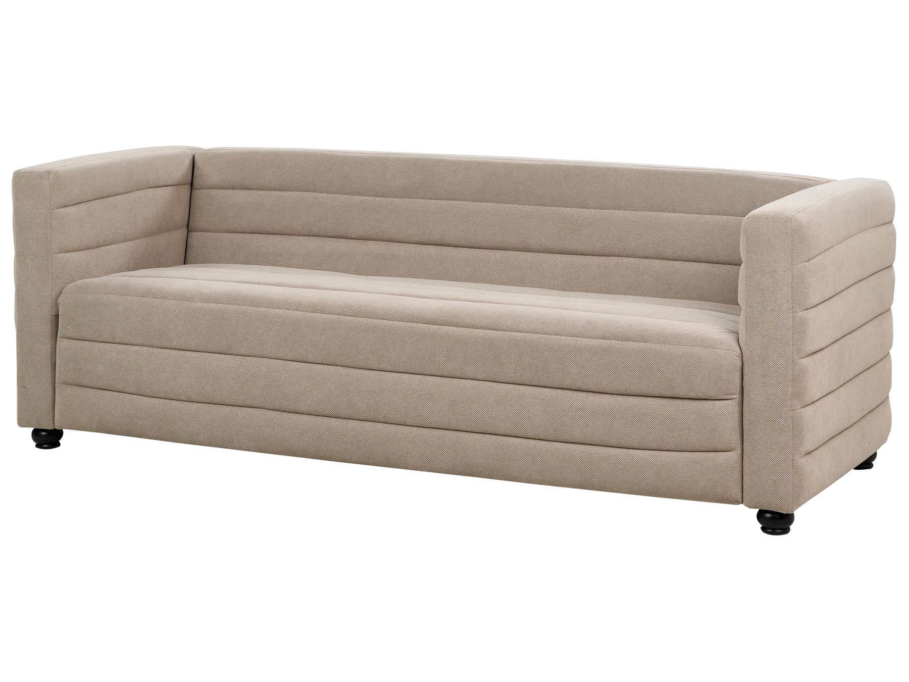 3 Seater Fabric Sofa Taupe HOFN