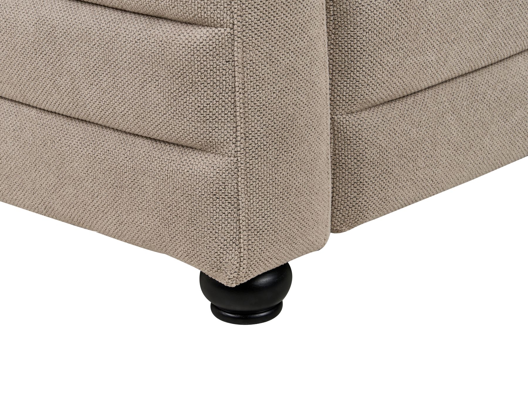 3 Seater Fabric Sofa Taupe HOFN