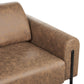 3 Seater Fabric Sofa Brown ASKIM