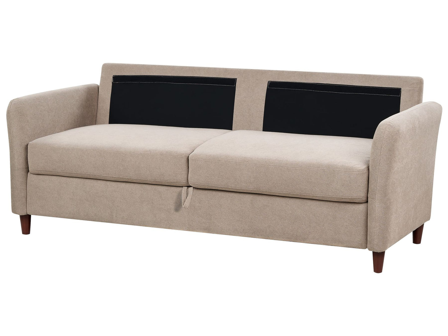 3 Seater Fabric Sofa with Storage Taupe MARE