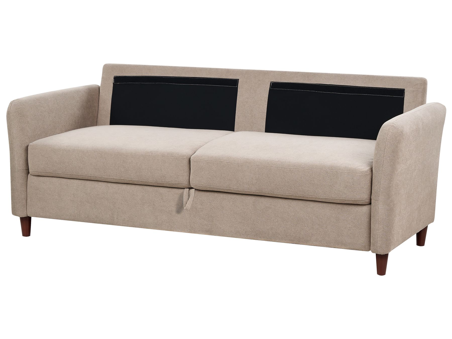 3 Seater Fabric Sofa with Storage Taupe MARE