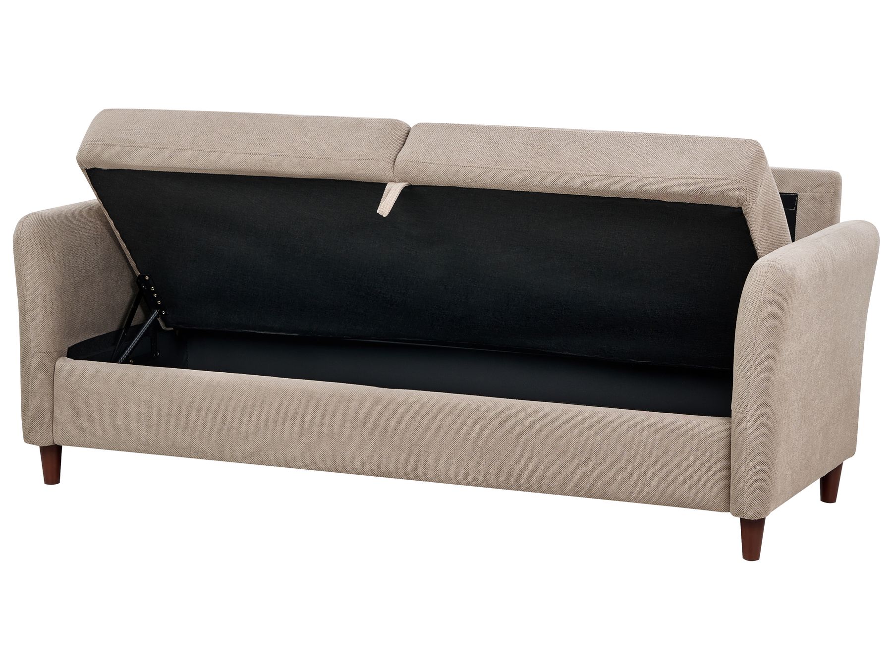 3 Seater Fabric Sofa with Storage Taupe MARE