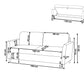 3 Seater Fabric Sofa with Storage Taupe MARE