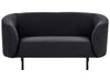 2 Seater Fabric Sofa Black