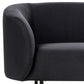 2 Seater Fabric Sofa Black LOEN