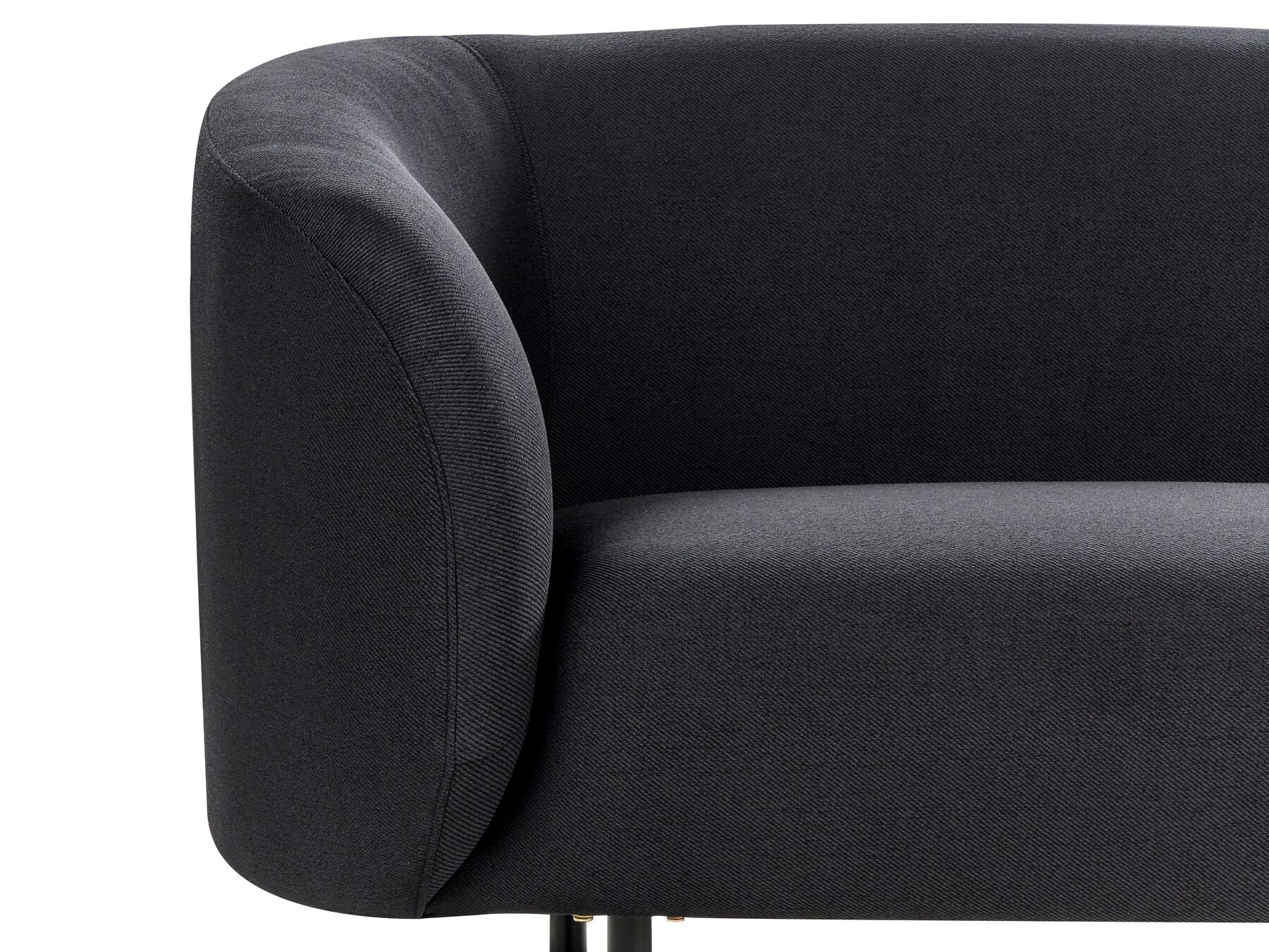 3 Seater Fabric Sofa Black LOEN