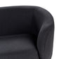 3 Seater Fabric Sofa Black LOEN