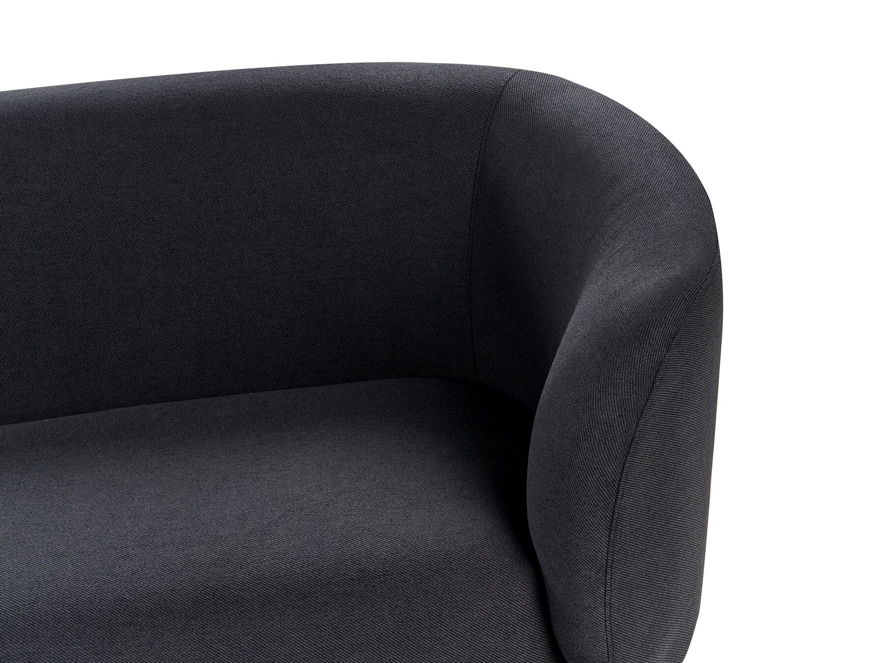 3 Seater Fabric Sofa Black LOEN