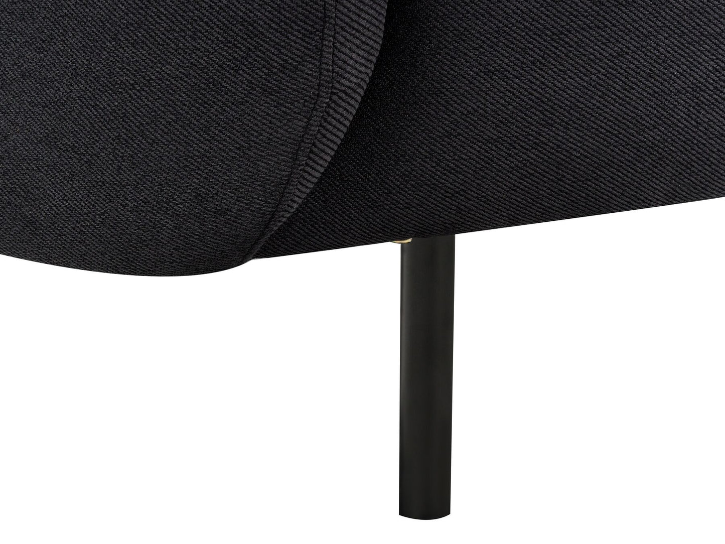 3 Seater Fabric Sofa Black LOEN