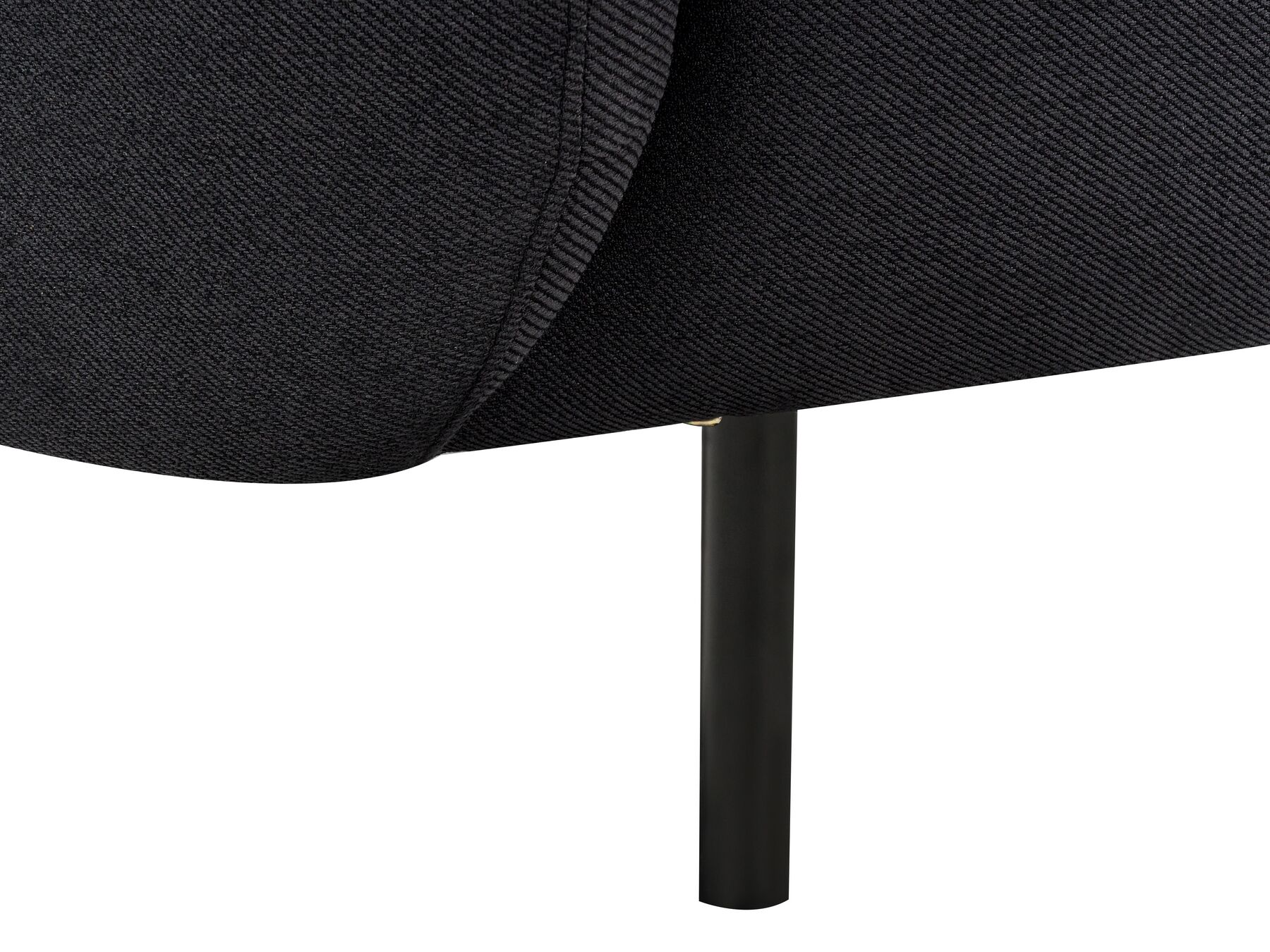 3 Seater Fabric Sofa Black LOEN