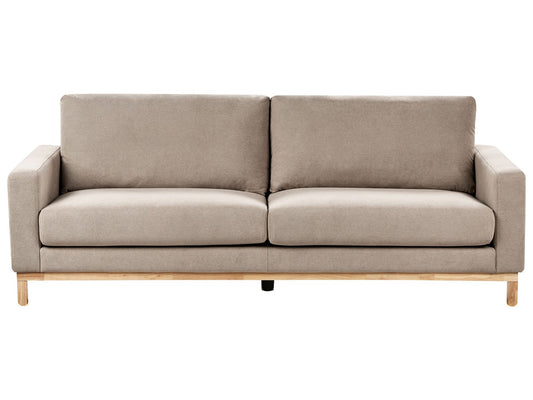 3 Seater Fabric Sofa Taupe SIGGARD