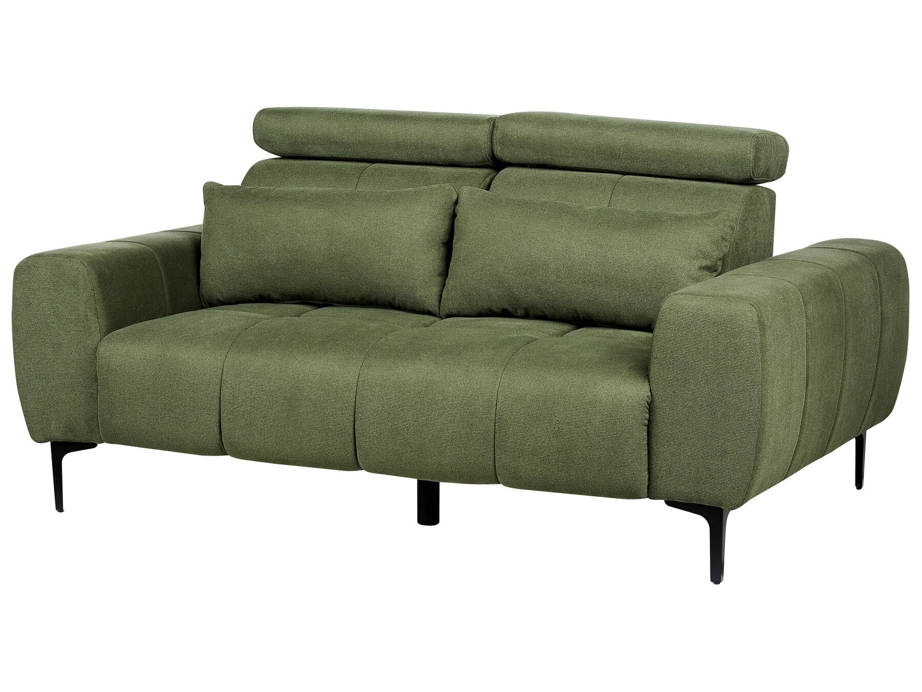 2 Seater Fabric Sofa Green VEGAMO