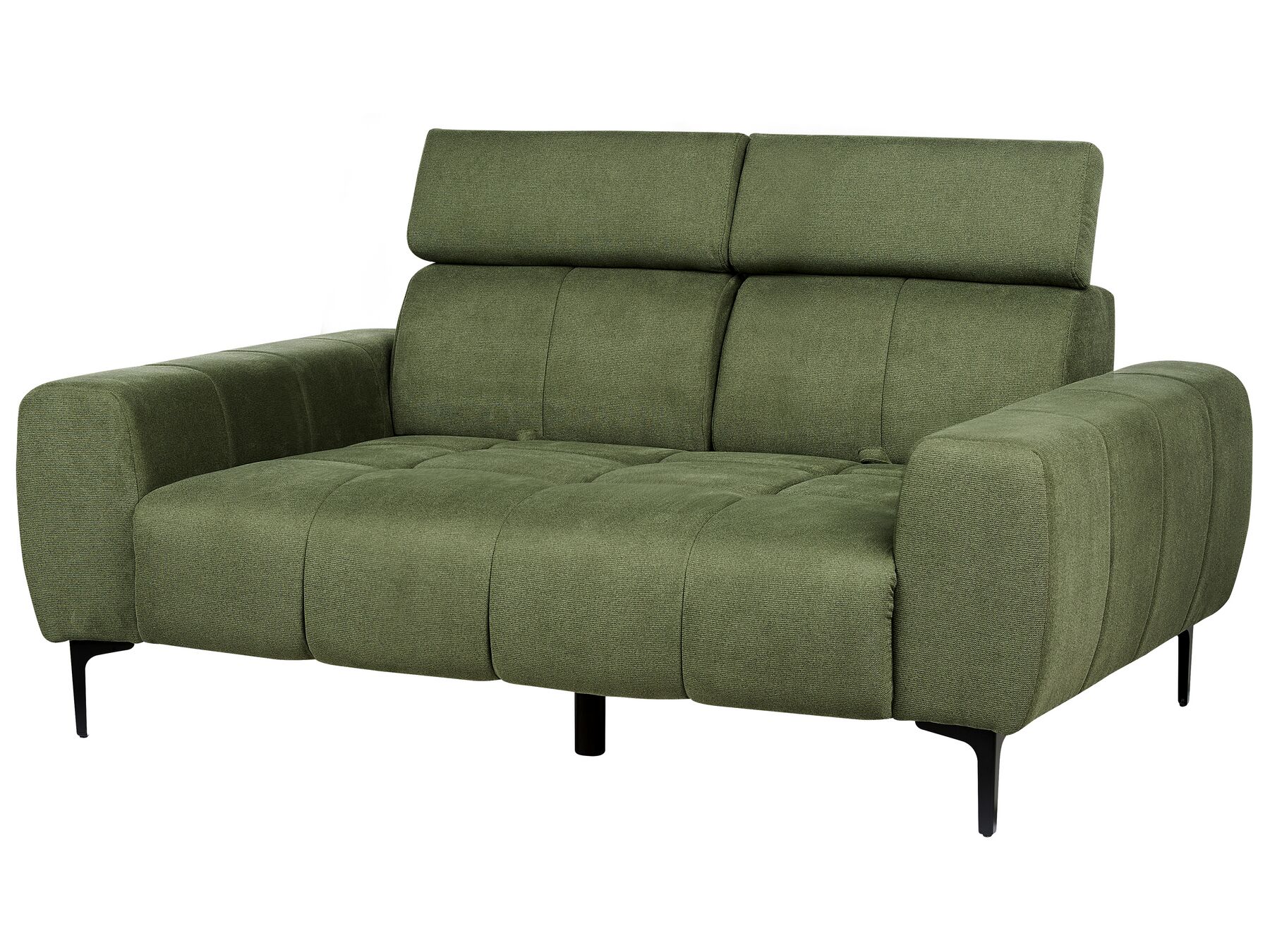 2 Seater Fabric Sofa Green VEGAMO