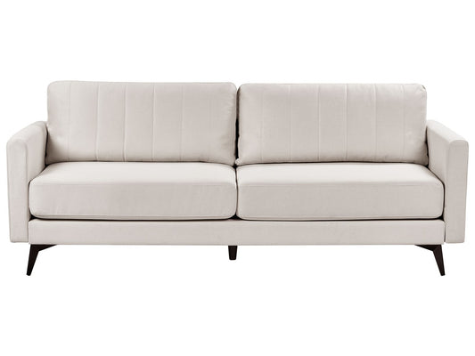 3 Seater Fabric Sofa Light Beige MALA