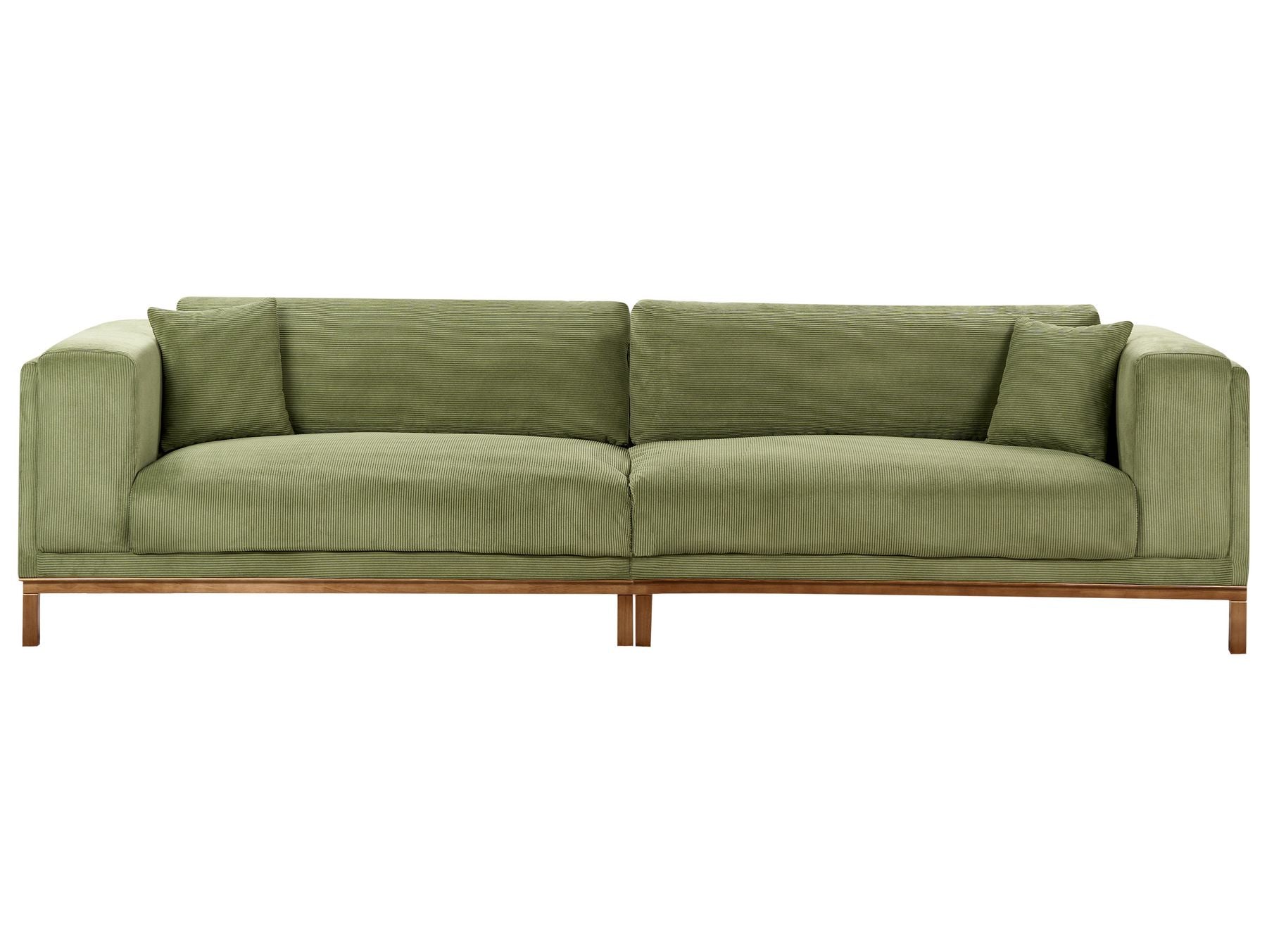 4 Seater Cord Sofa Green VENG