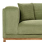 4 Seater Cord Sofa Green VENG