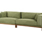4 Seater Cord Sofa Green VENG