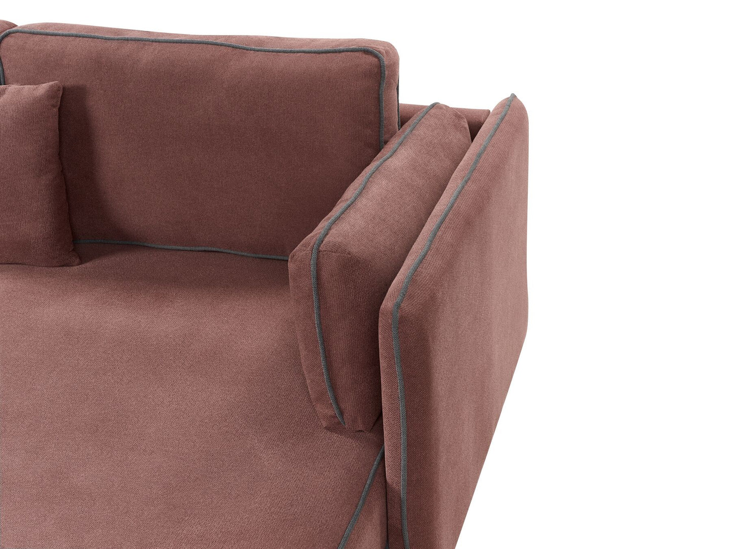 Left Hand Fabric Corner Sofa Burgundy ALTAN