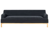 3 Seater Fabric Sofa Black
