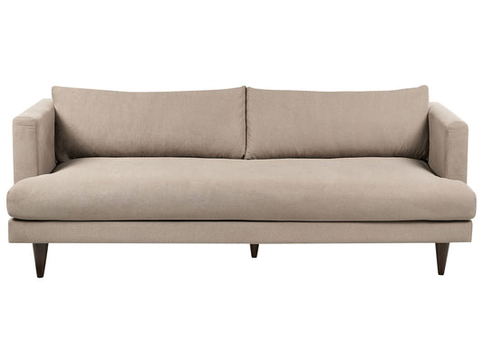 3 Seater Fabric Sofa Light Brown JARPEN