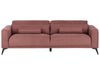 3 Seater Fabric Sofa Burgundy