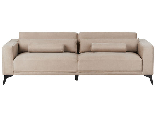 3 Seater Fabric Sofa Taupe ANGE