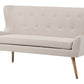 2 Seater Fabric Sofa Light Beige SKIBBY