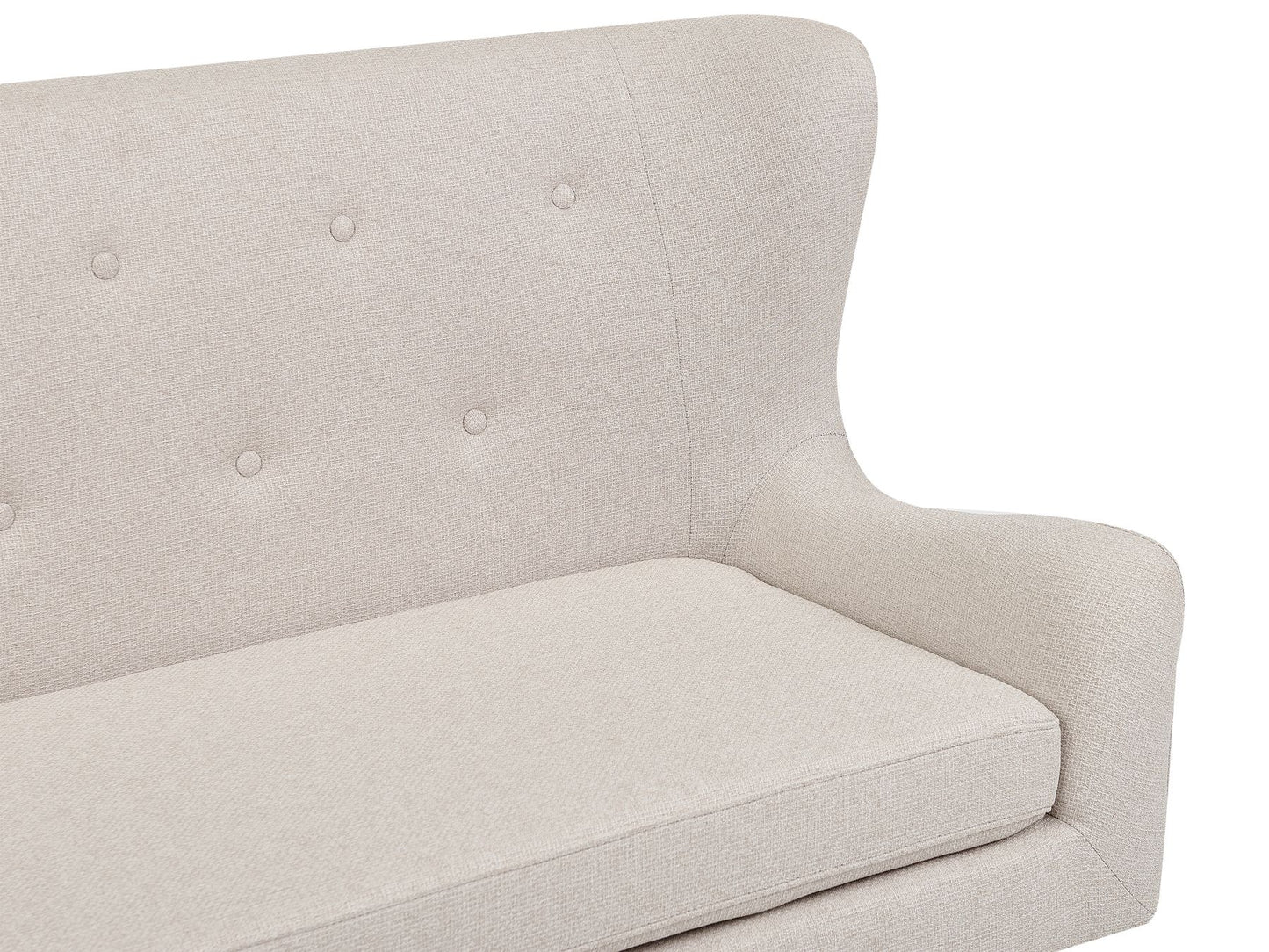 2 Seater Fabric Sofa Light Beige SKIBBY
