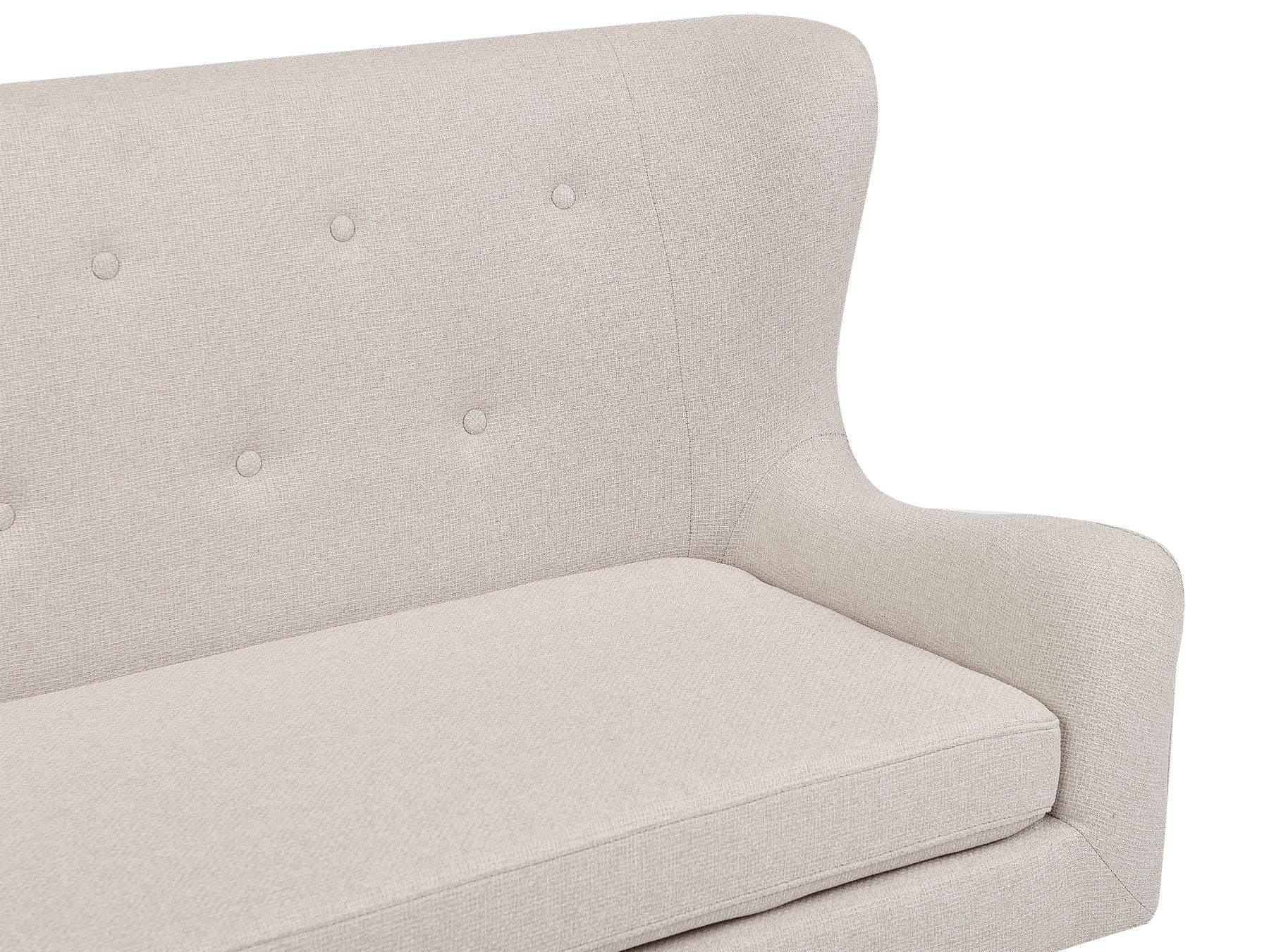 2 Seater Fabric Sofa Light Beige SKIBBY