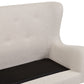 2 Seater Fabric Sofa Light Beige SKIBBY