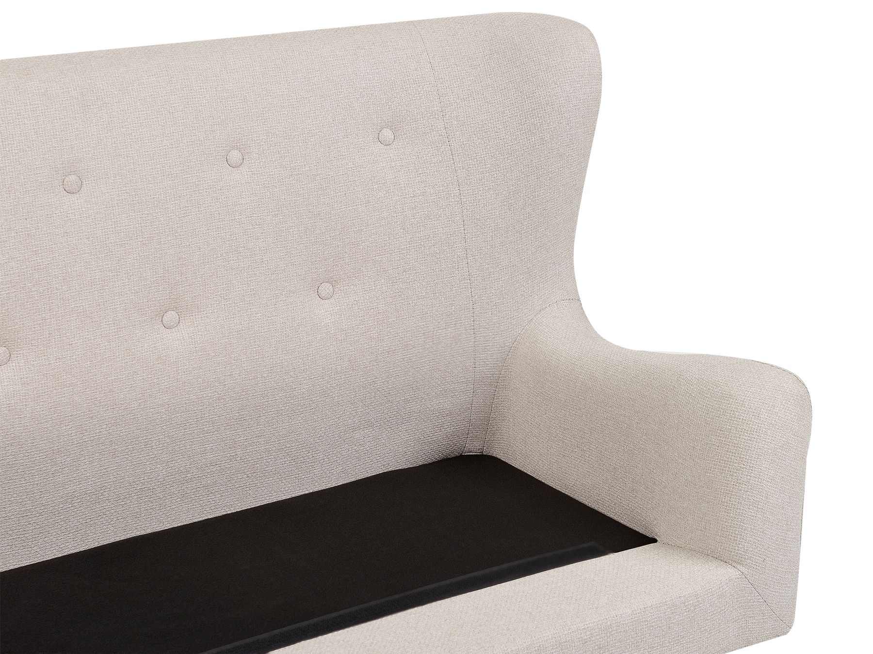 2 Seater Fabric Sofa Light Beige SKIBBY