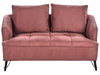 2 Seater Fabric Sofa Burgundy