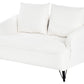 2 Seater Boucle Sofa White HOBRO