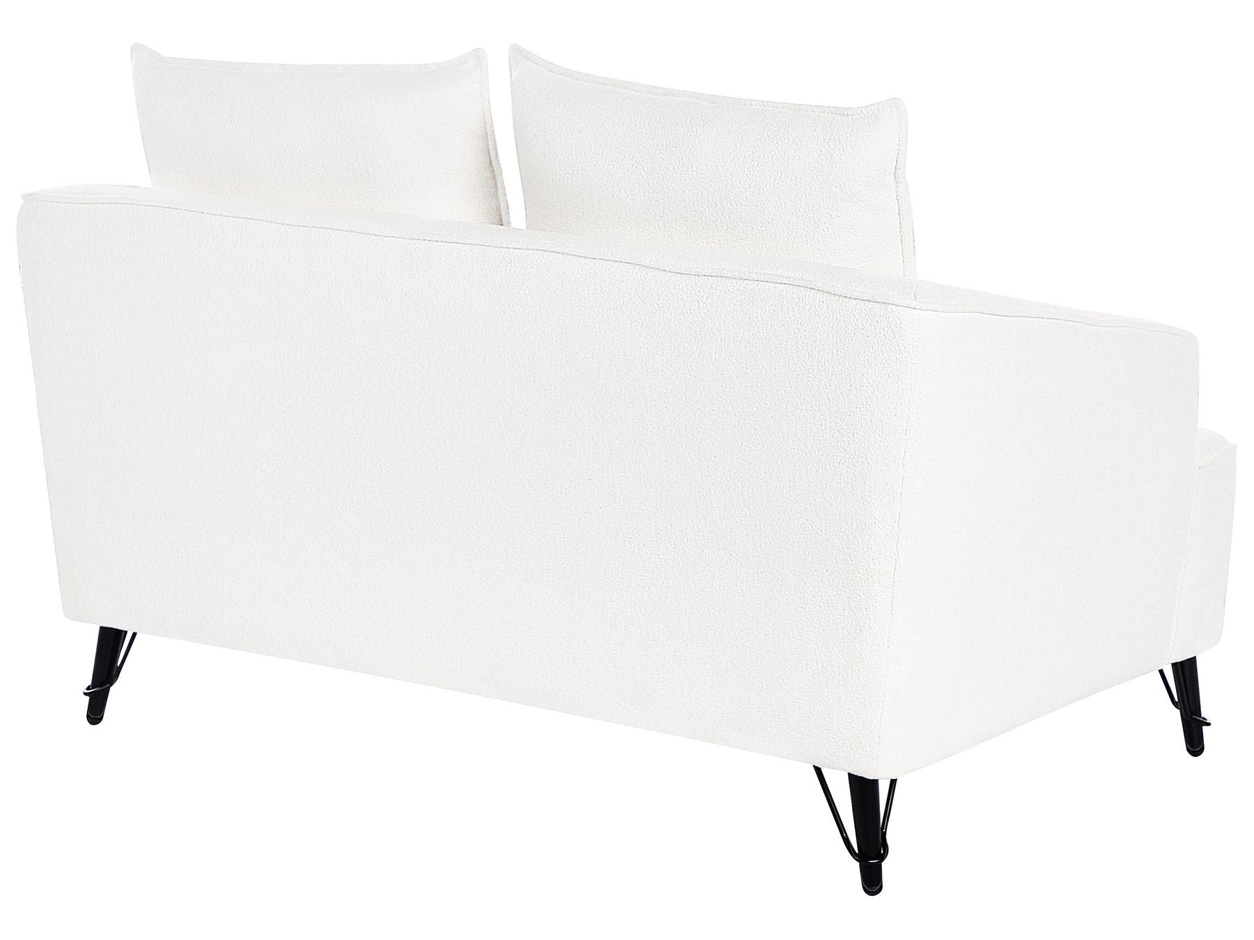 2 Seater Boucle Sofa White HOBRO