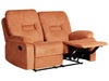 2 Seater Fabric Manual Recliner Sofa Orange