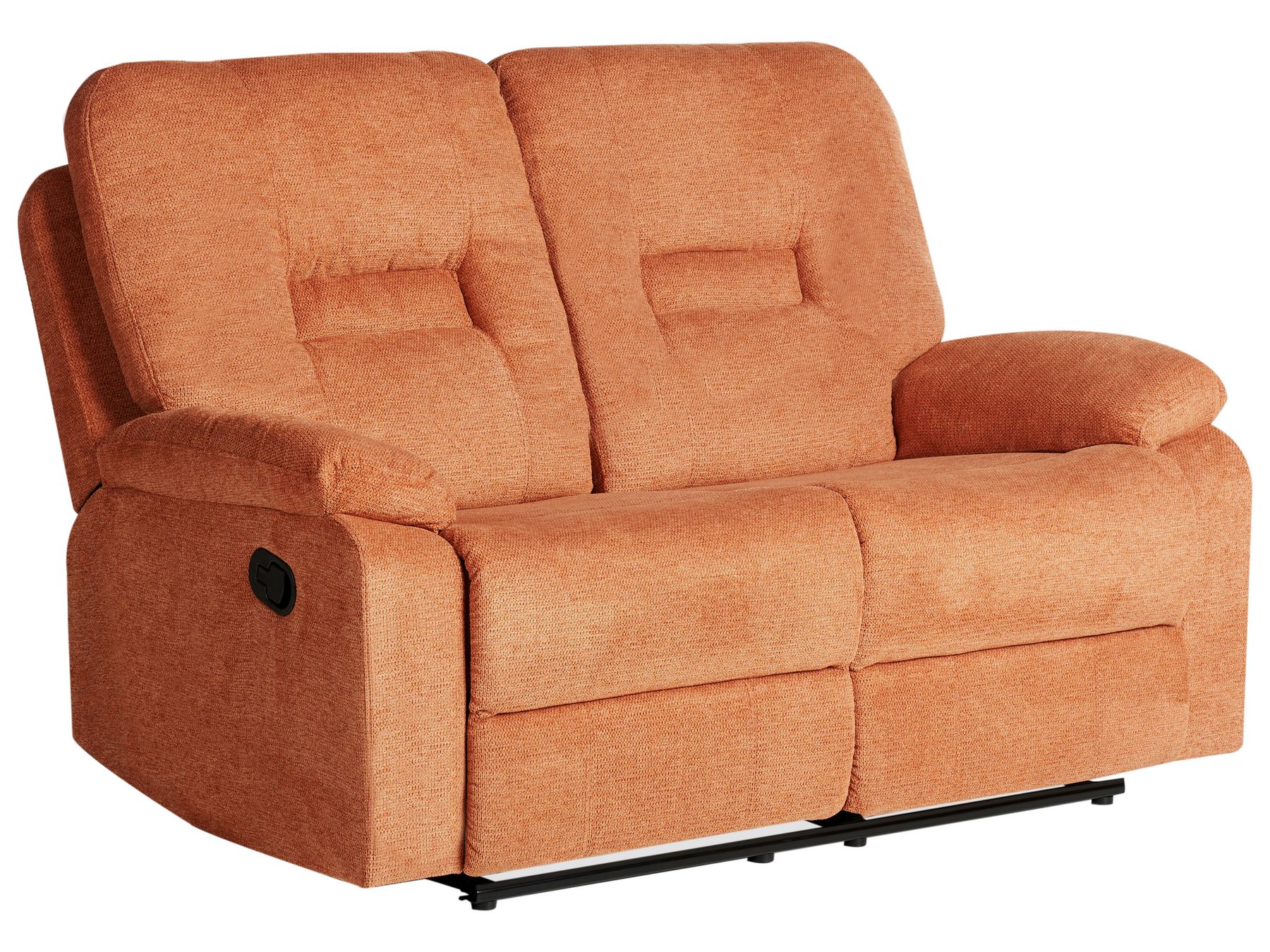 2 Seater Fabric Manual Recliner Sofa Orange BERGEN