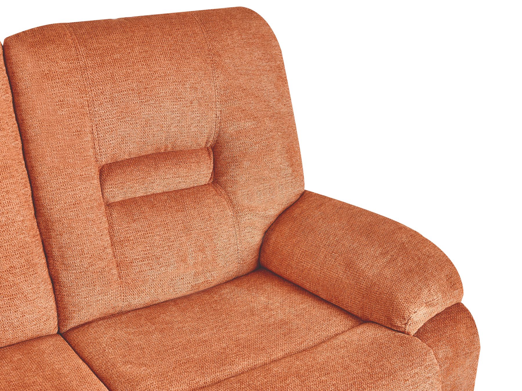 2 Seater Fabric Manual Recliner Sofa Orange BERGEN