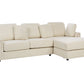 Left Hand Fabric Corner Sofa with Ottoman Light Beige KOHLO