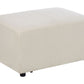Left Hand Fabric Corner Sofa with Ottoman Light Beige KOHLO