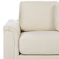 Left Hand Fabric Corner Sofa with Ottoman Light Beige KOHLO