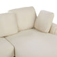 Left Hand Fabric Corner Sofa with Ottoman Light Beige KOHLO