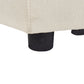 Left Hand Fabric Corner Sofa with Ottoman Light Beige KOHLO