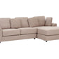 Left Hand Fabric Corner Sofa with Ottoman Taupe KOHLO