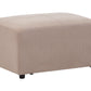 Left Hand Fabric Corner Sofa with Ottoman Taupe KOHLO