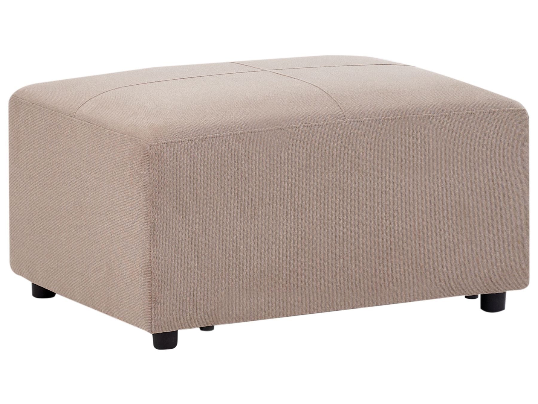 Left Hand Fabric Corner Sofa with Ottoman Taupe KOHLO