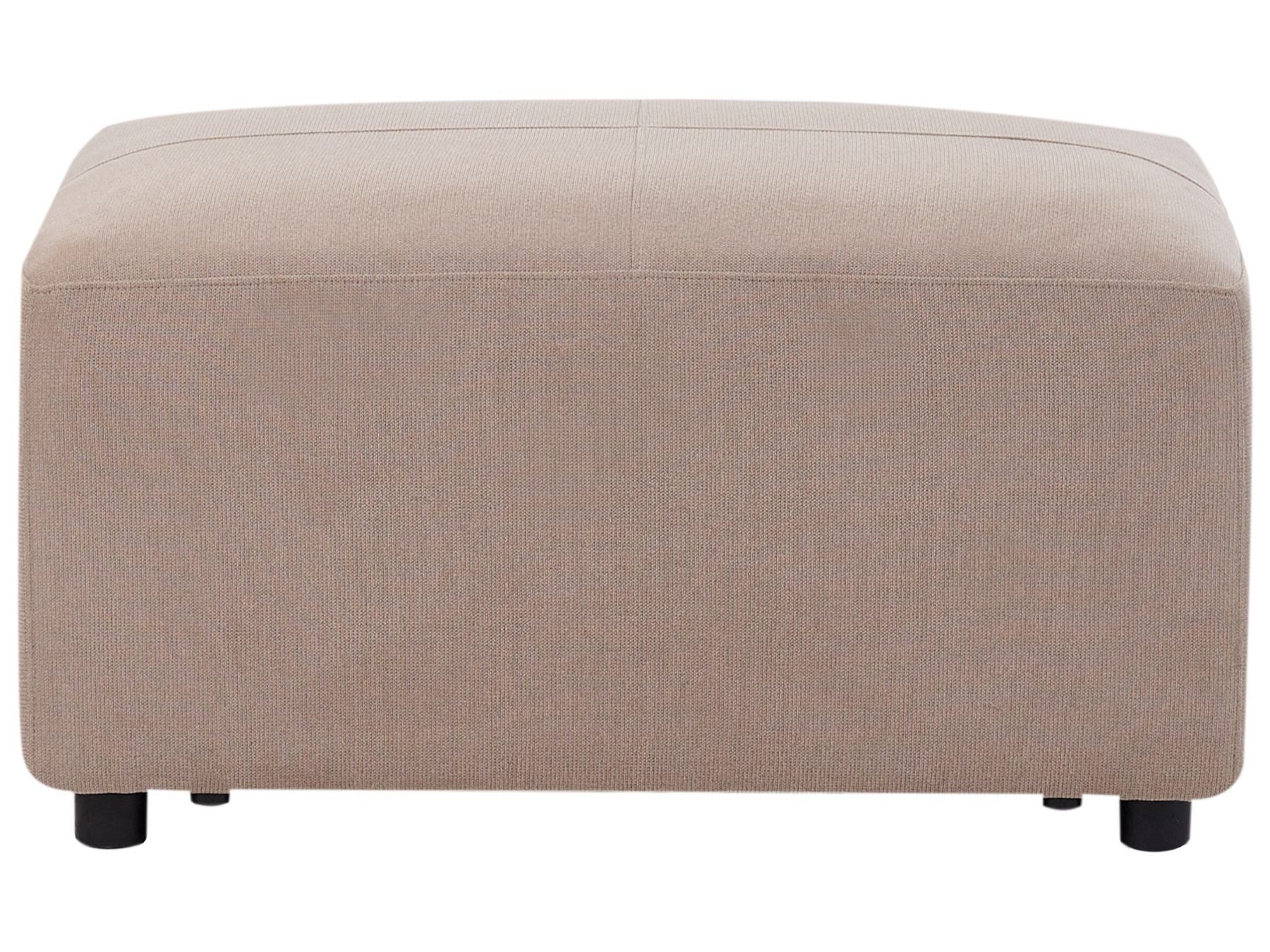 Left Hand Fabric Corner Sofa with Ottoman Taupe KOHLO