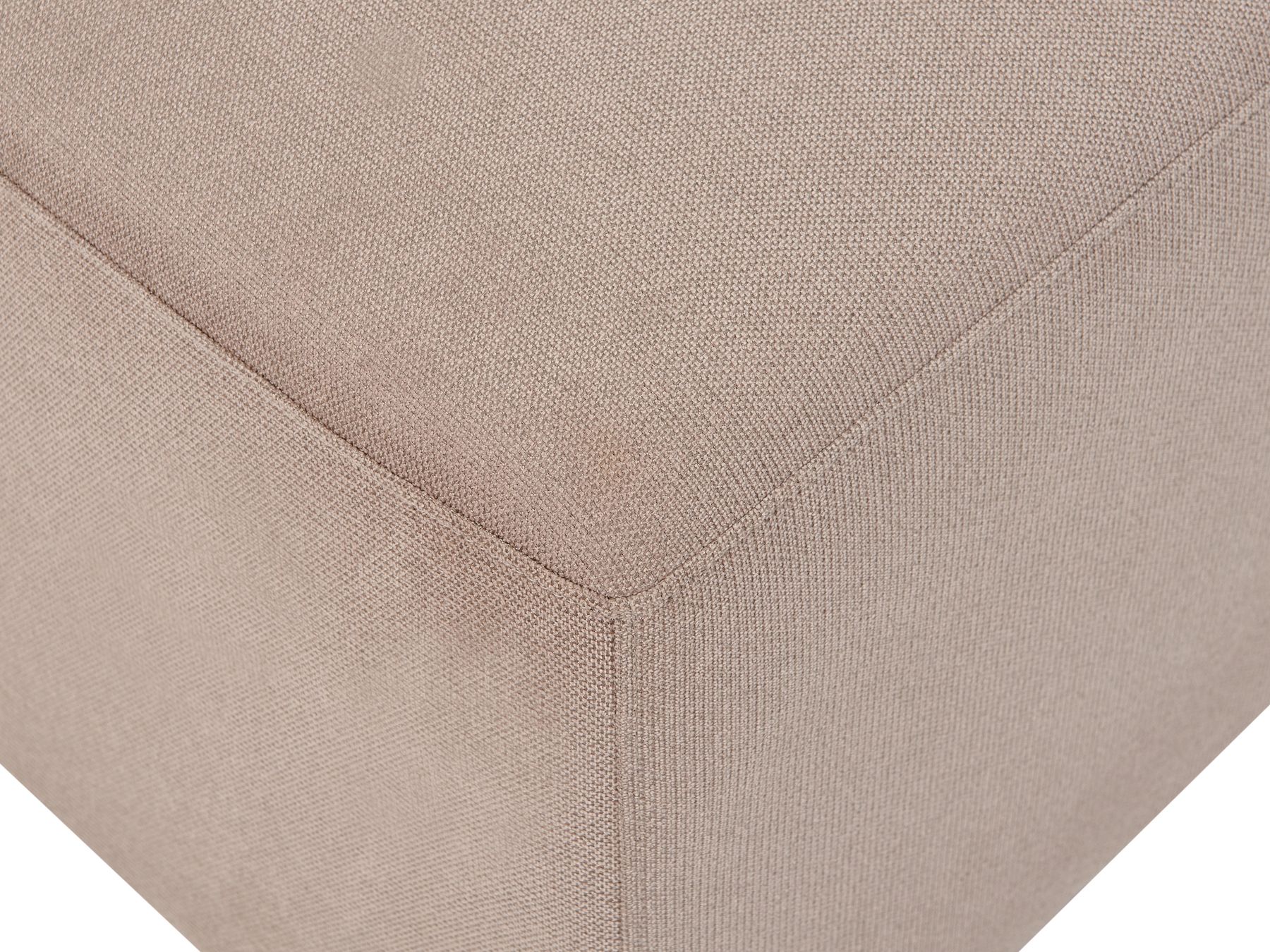 Left Hand Fabric Corner Sofa with Ottoman Taupe KOHLO