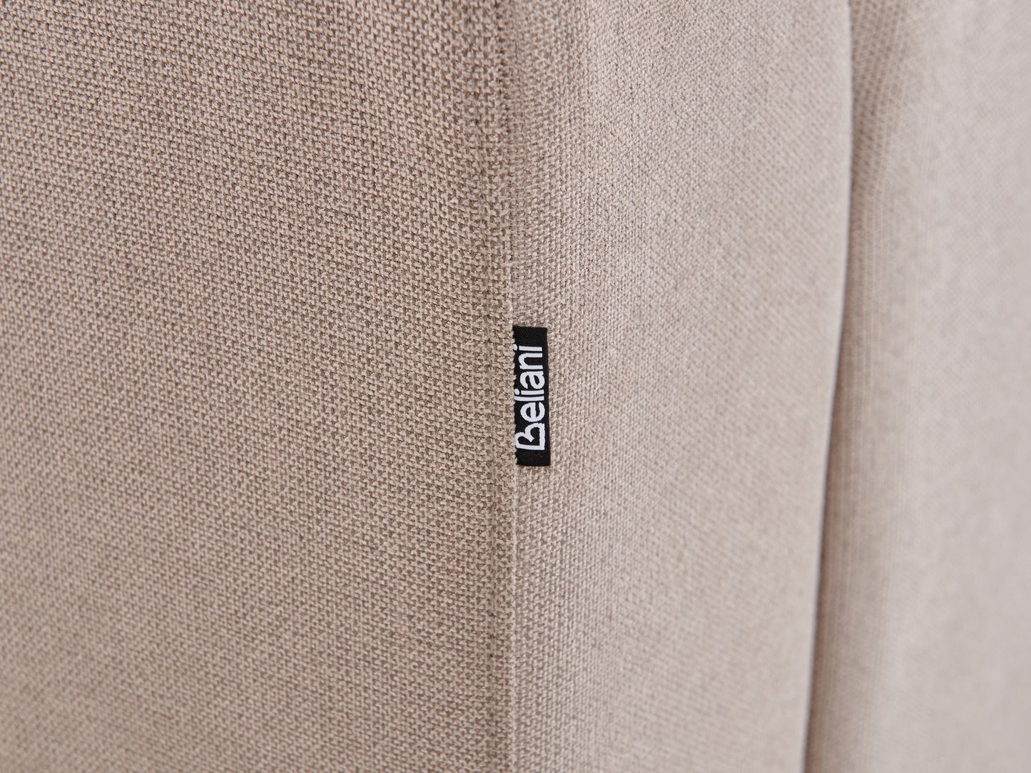 Left Hand Fabric Corner Sofa with Ottoman Taupe KOHLO